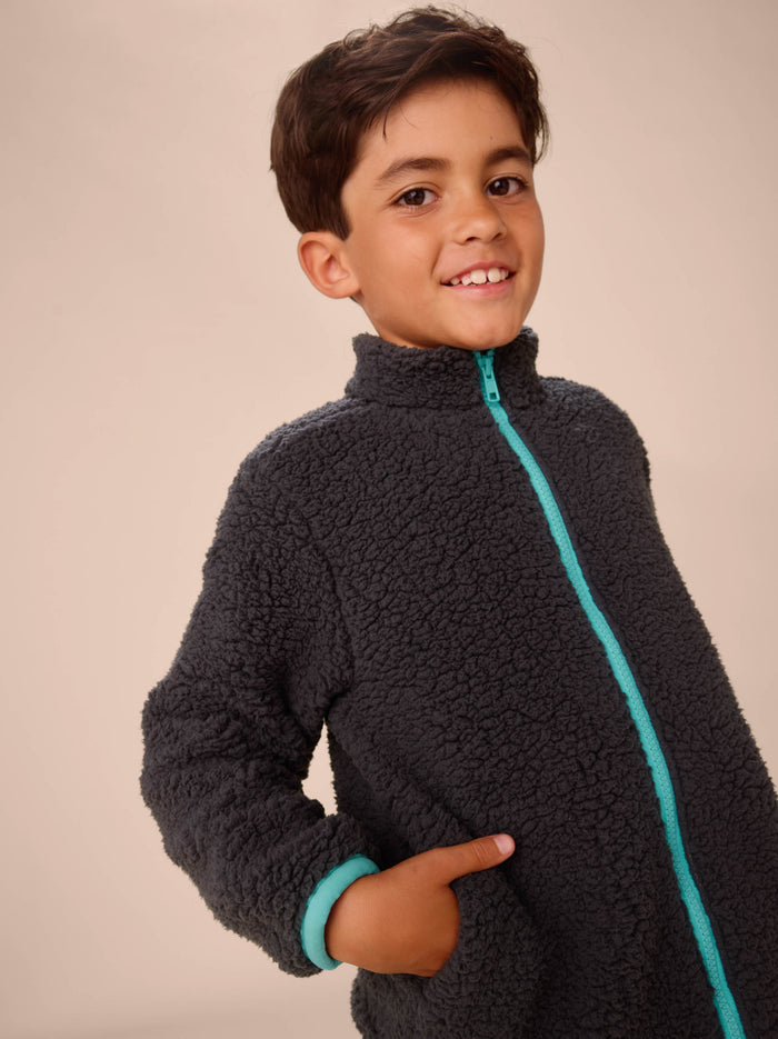 Teddy Fleece Zip Up Jacket