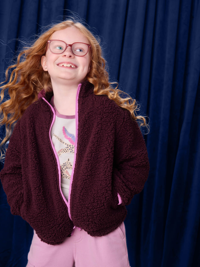 Teddy Fleece Zip Up Jacket