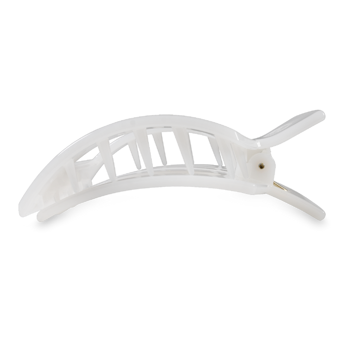 Teleties Large Square Flat Hair Clip-Coconut White
