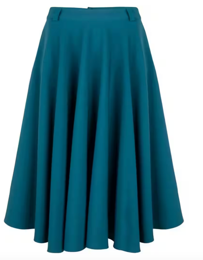 Tellerrock, Circle Skirt, Petrol Plus Size