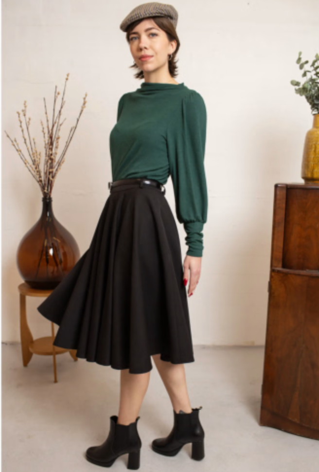 Tellerrock Olette, Schwarz, Plus Size