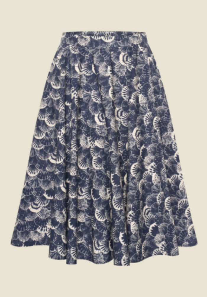 Tellerrock, Sea Shelly, Blau Plus Size
