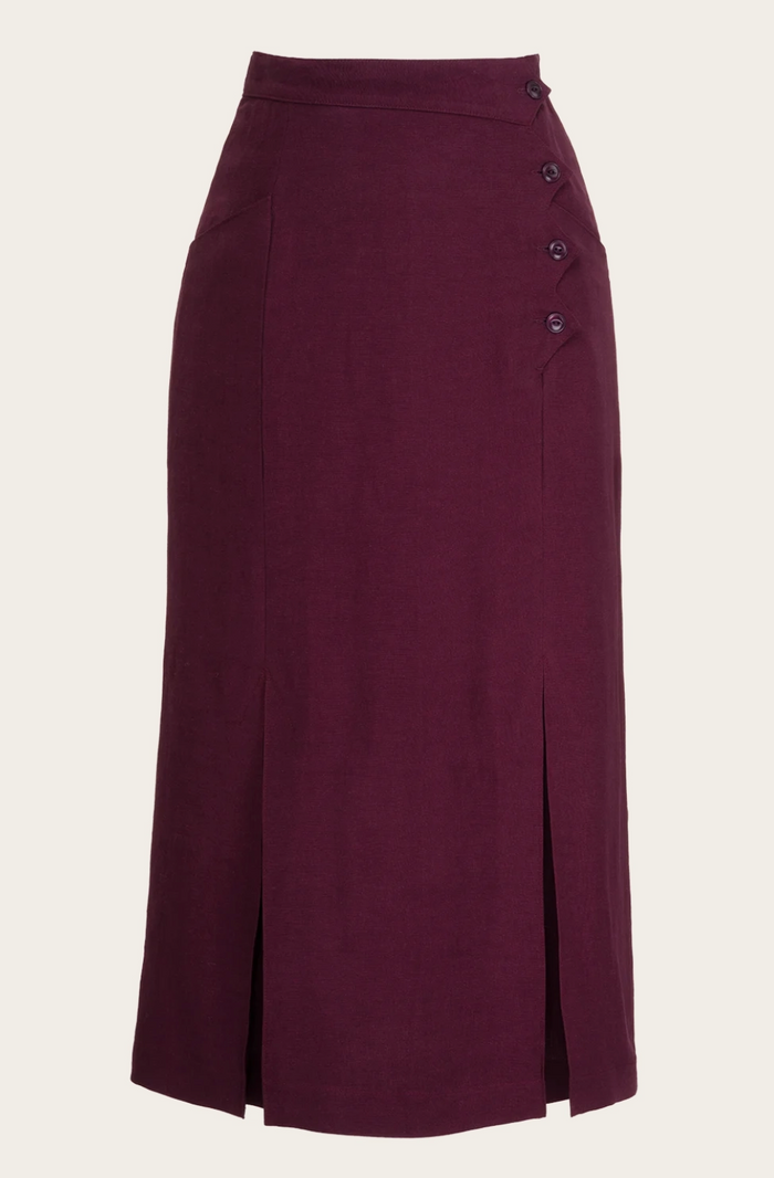 The Art Deco Dream Skirt, Plum