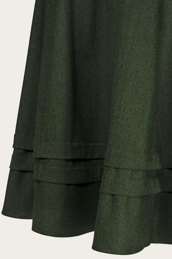 The Tireless Trailblazer Skirt, Wollmix, Pine green wool blend, Plus Size