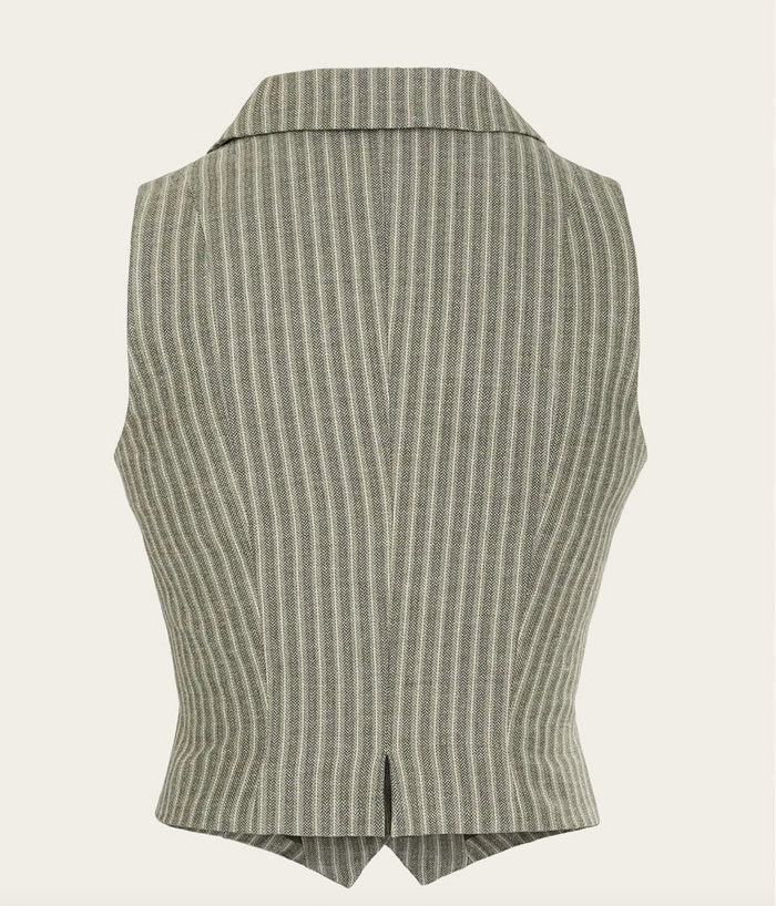 The Watchmaker’s Waistcoat,Green herringbone stripe