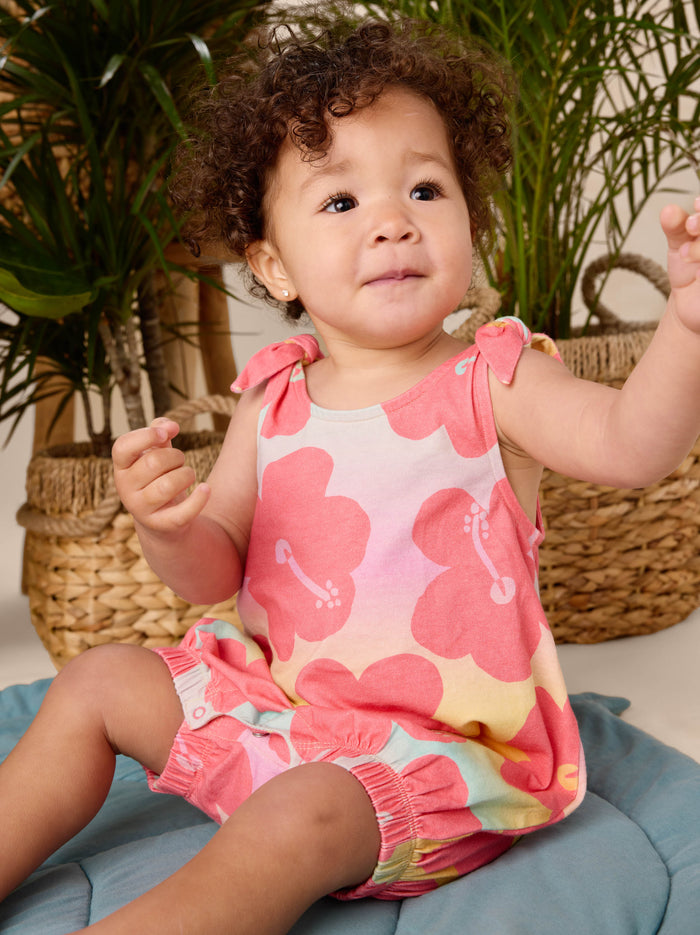 Tie Shoulder Baby Romper