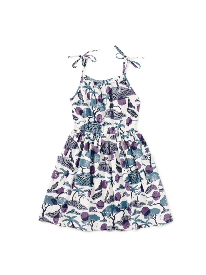Tie Shoulder Twirl Dress