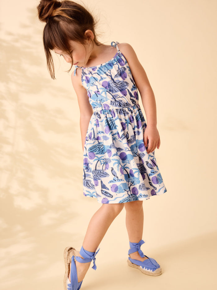 Tie Shoulder Twirl Dress