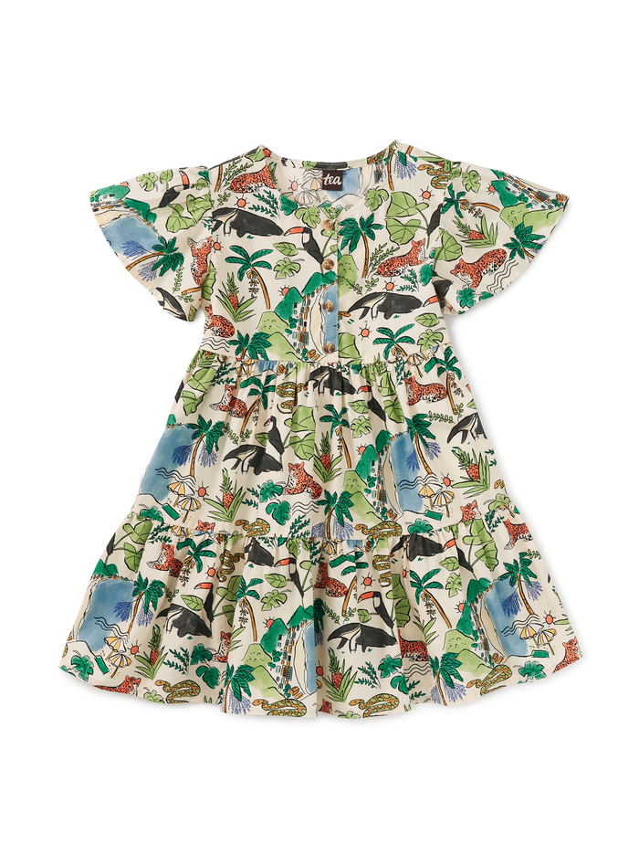 Tiered Woven Dress