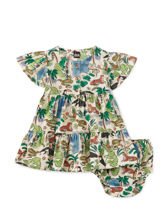 Tiered Woven Dress