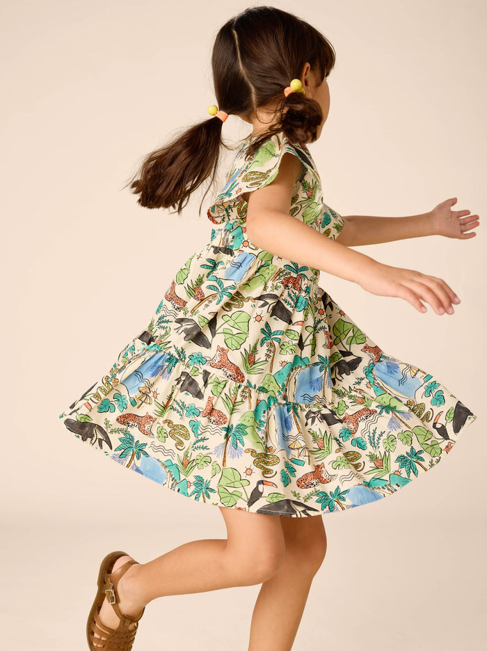 Tiered Woven Dress