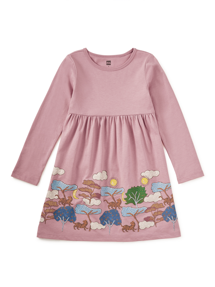 Tiger Story Skirted Dress