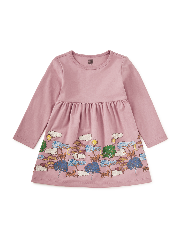 Tiger Story Skirted Dress