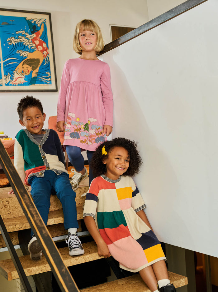 Tiger Story Skirted Dress