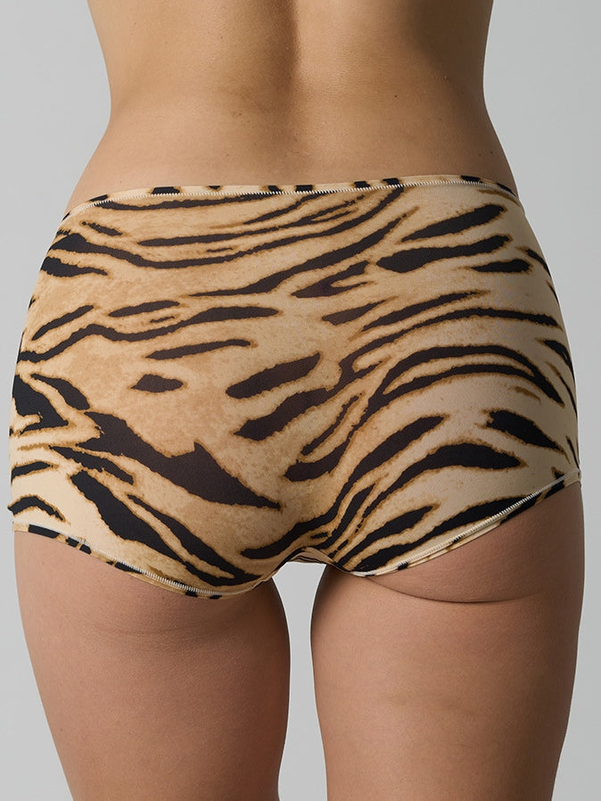 Tiger Stripes Print Boxer Briefs Panties