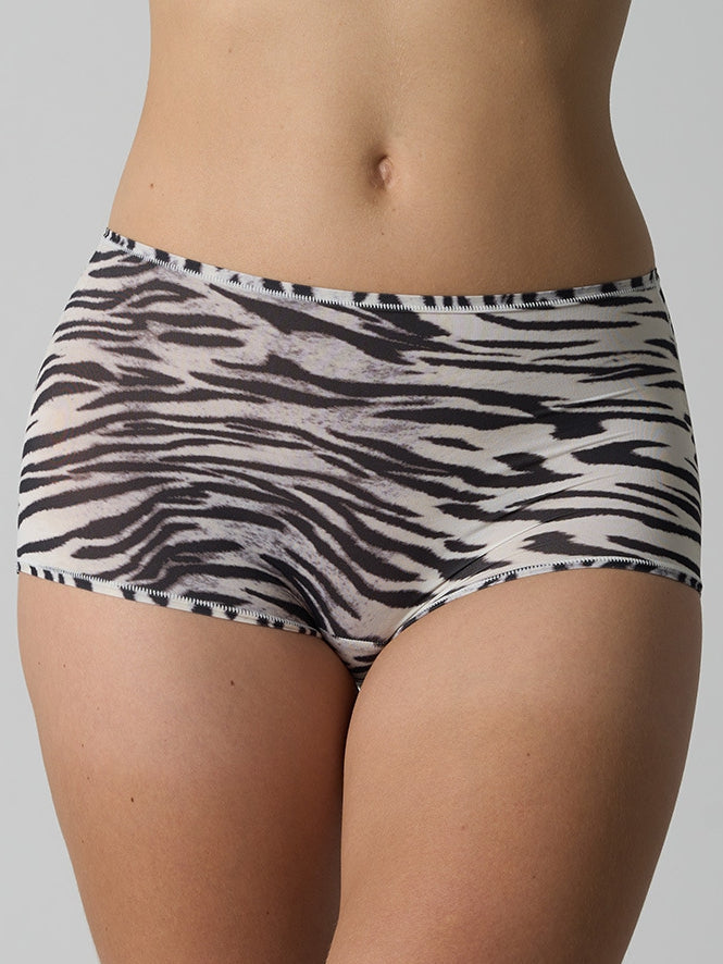 Tiger Stripes Print Boxer Briefs Panties