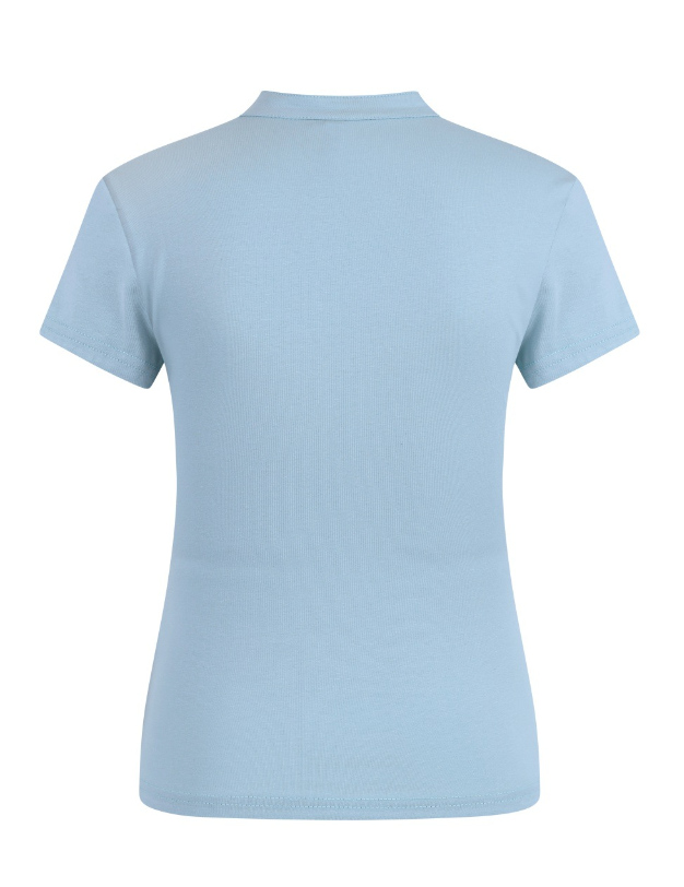 Top Mandarin Collar, Hellblau, Plus Size