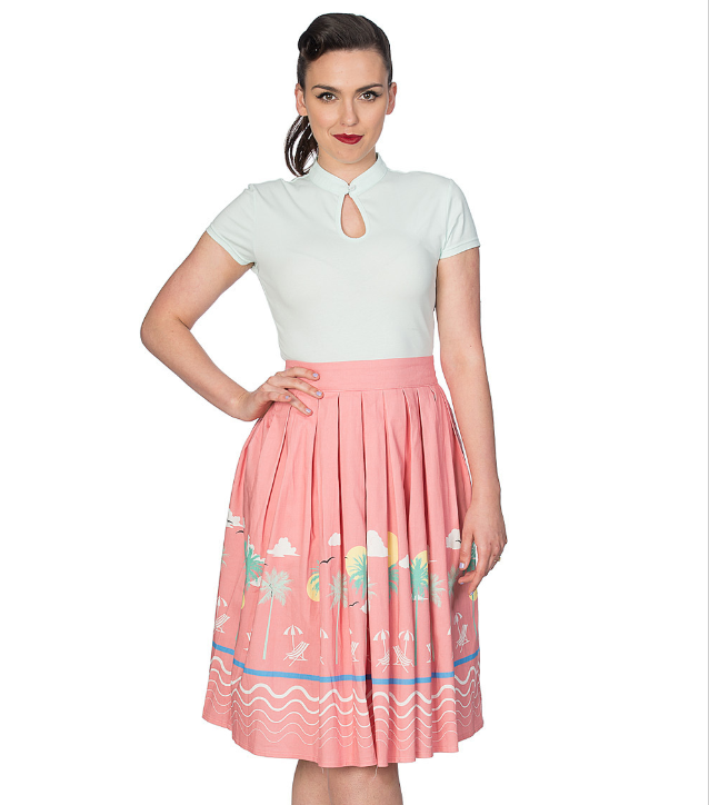 Top Mandarin Collar, Mint, Plus Size