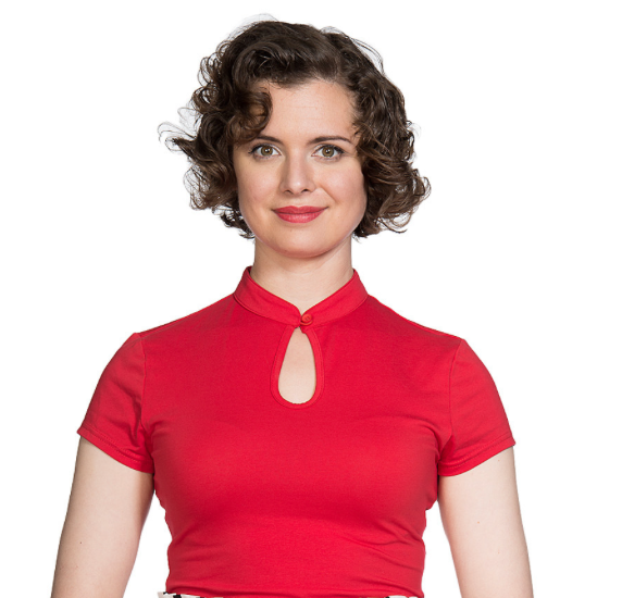 Top Mandarin Collar, Rot