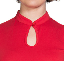 Top Mandarin Collar, Rot