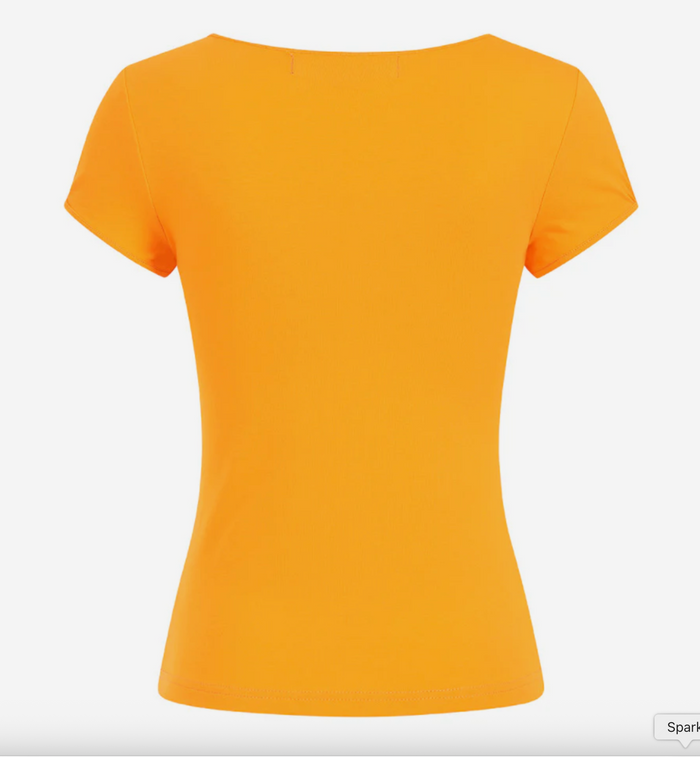Top Mia, 50's Basic, Ocker-Orange, Plus Size