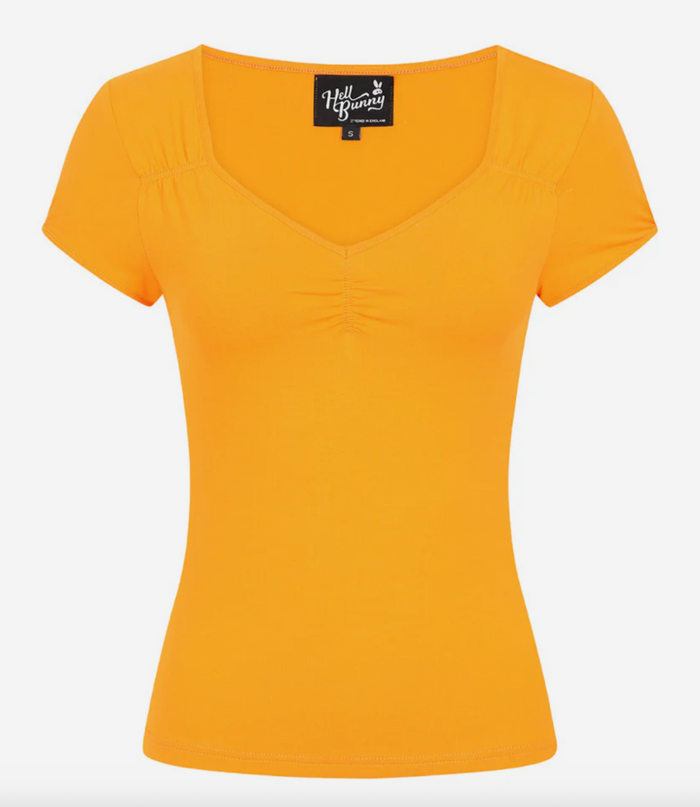 Top Mia, 50's Basic, Ocker-Orange