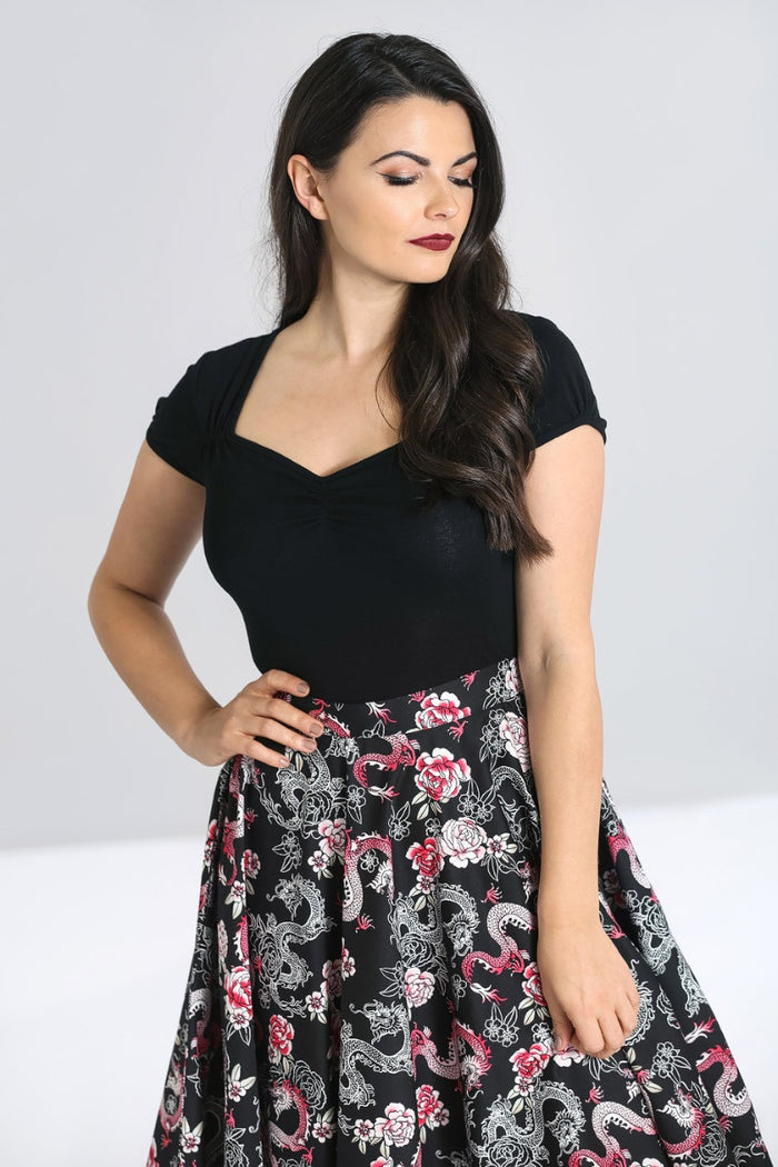 Top Mia , 50's Basic, Schwarz