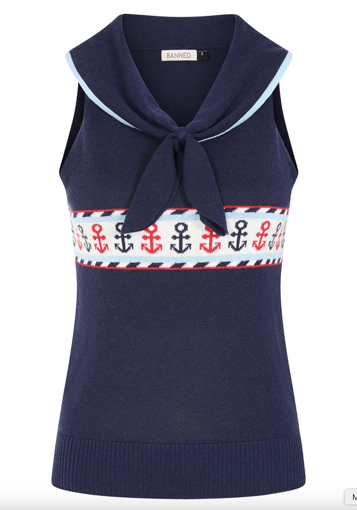 Top Sailor Sophie mit Ankermotiv, Navy
