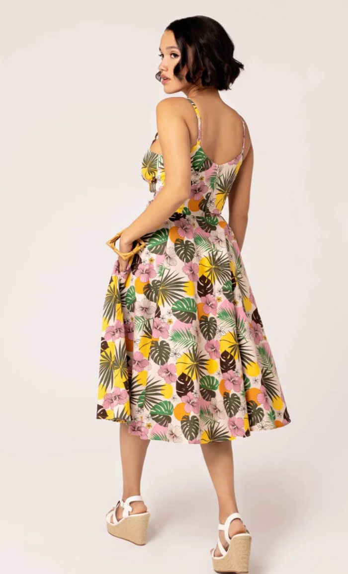 Träger-Swingkleid Benita Tikki 50's, Mullti