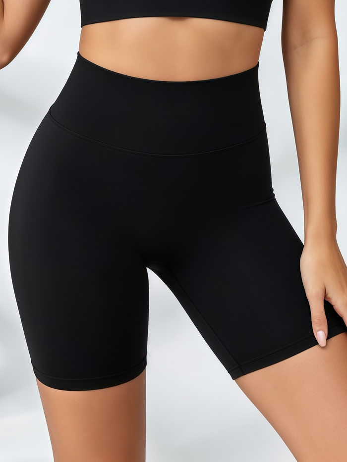 Two-Tone Square Neck Cami & High Waist Biker Short Active Set