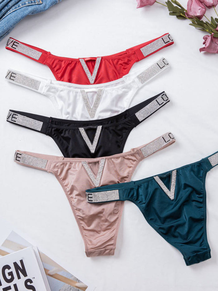 V Back Dazling Diamond Panties