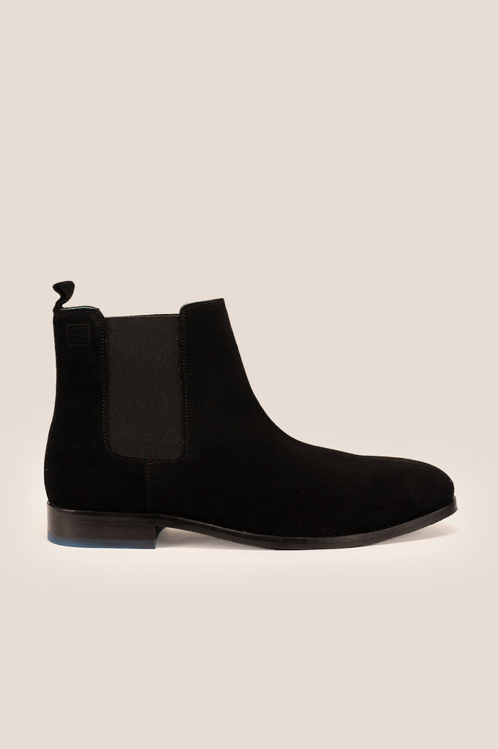 Vinnie Black Suede Chelsea Boots | Oswin Hyde