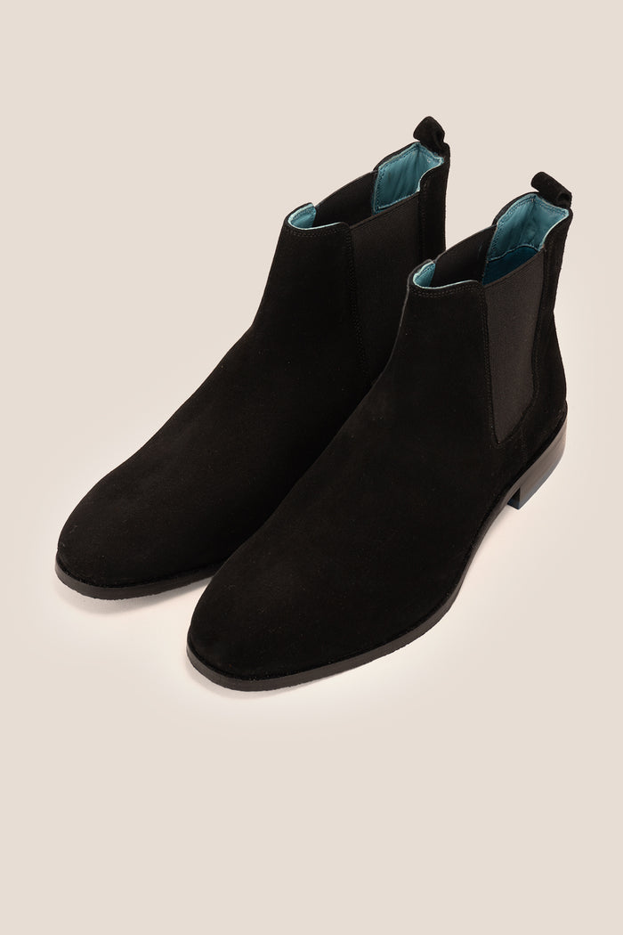 Vinnie Black Suede Chelsea Boots | Oswin Hyde