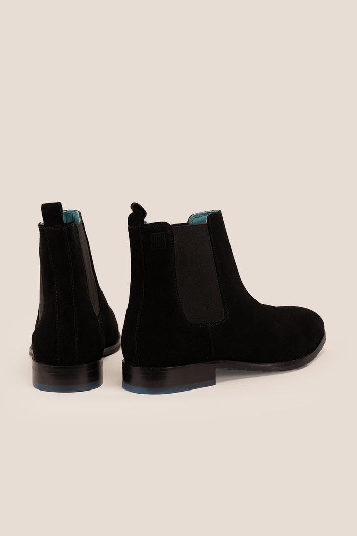 Vinnie Black Suede Chelsea Boots | Oswin Hyde