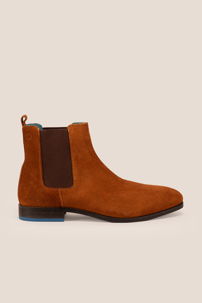 Vinnie Rust Suede Chelsea Boots | Oswin Hyde