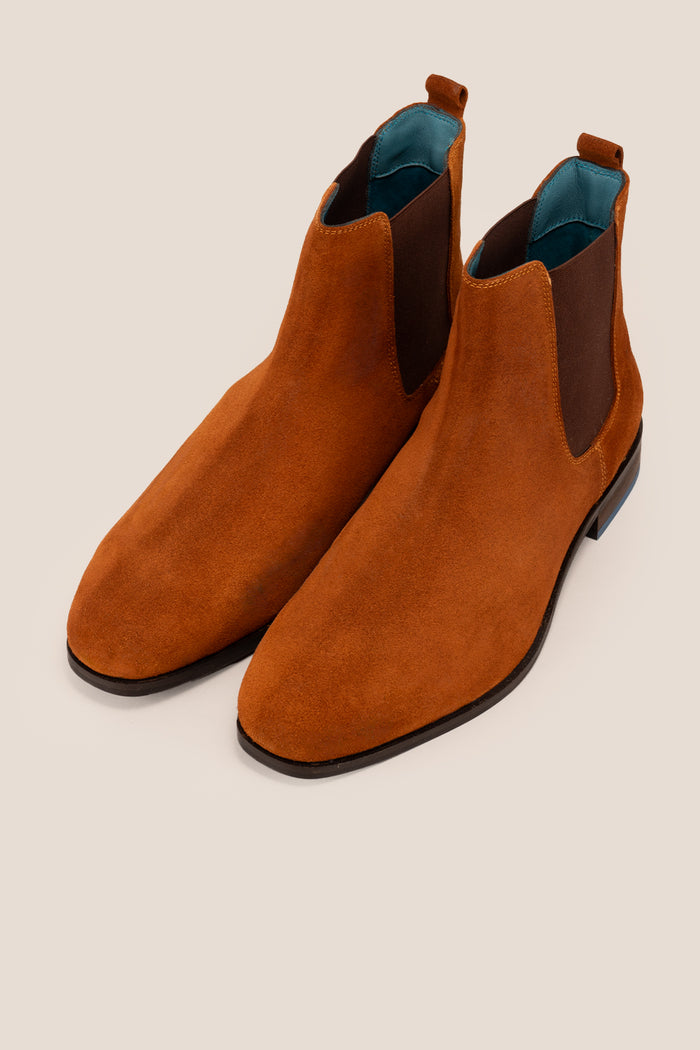 Vinnie Rust Suede Chelsea Boots | Oswin Hyde