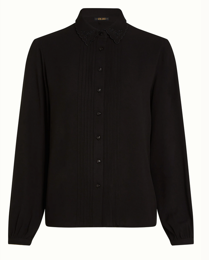 Vintage Bluse Alicia Etha,Schwarz