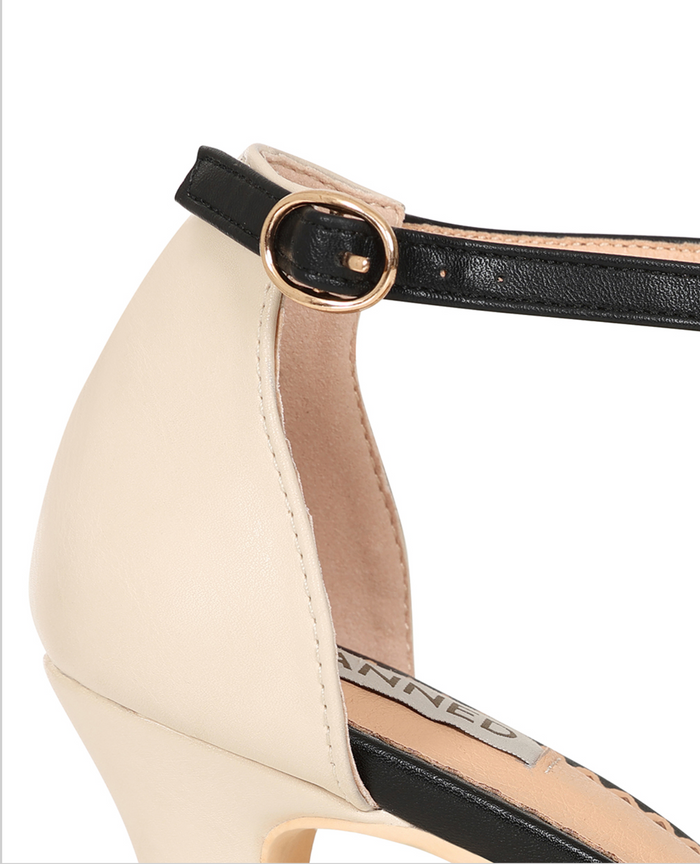 Vintage Schuh April Dazzle, Creme
