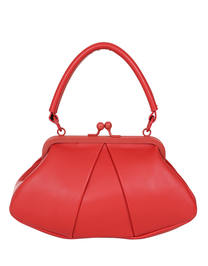 Vintage Tasche Shirley, klein mit Schultergurt, Rot