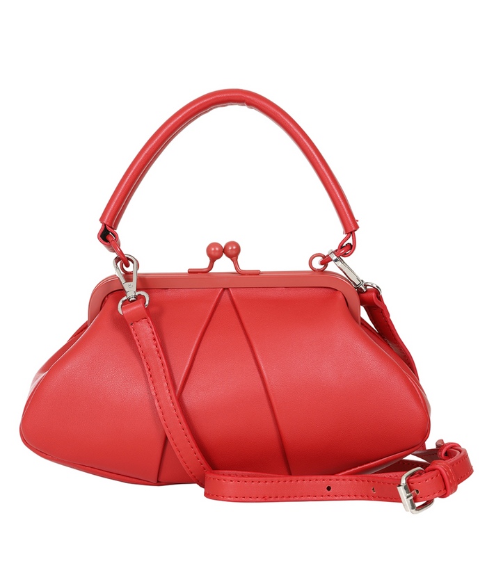 Vintage Tasche Shirley, klein mit Schultergurt, Rot