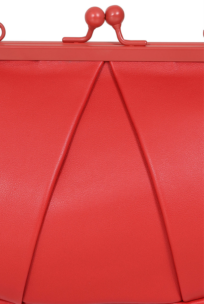 Vintage Tasche Shirley, klein mit Schultergurt, Rot