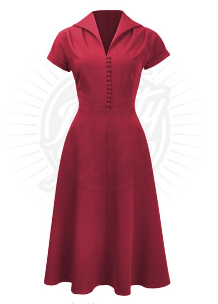 Vintagekleid Pretty Hostess, Rot