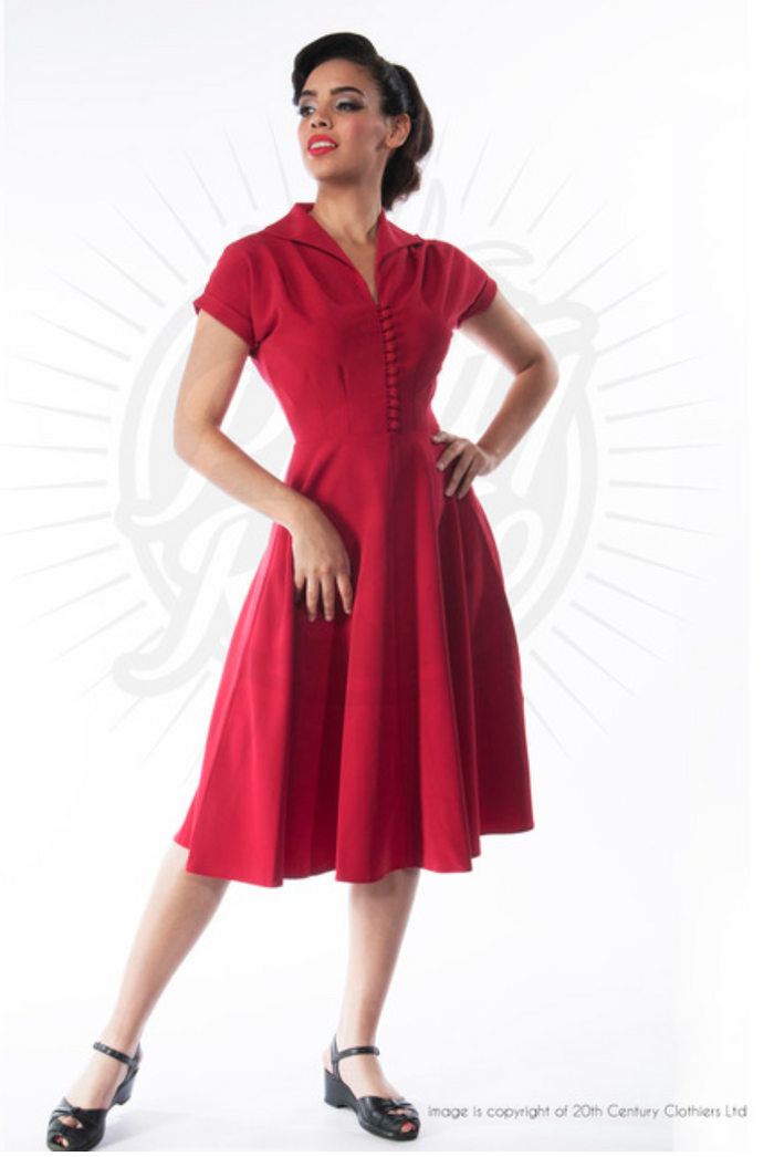 Vintagekleid Pretty Hostess, Rot
