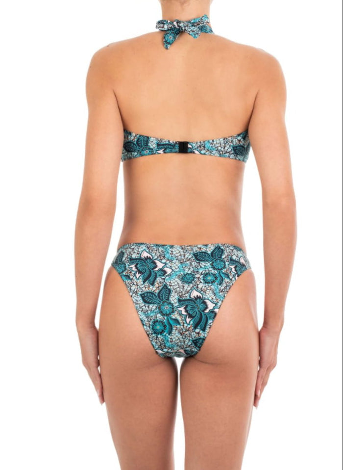 Bikini Emmanuela Swimwear Vita Halter Bikini Green Floral Apoella