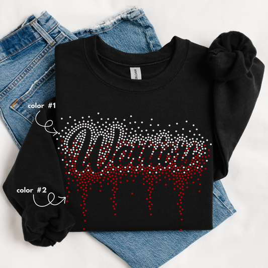 Warriors Ombre Drip SPANGLE TRANSFER