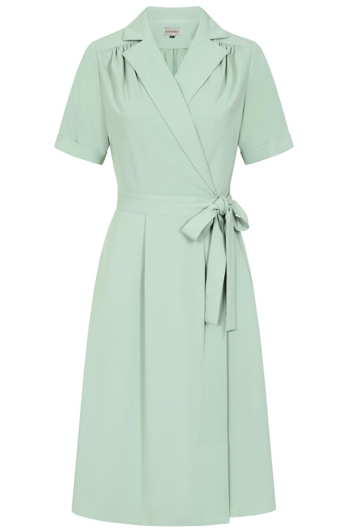 Wickelkleid Judy 40's, Mintgrün