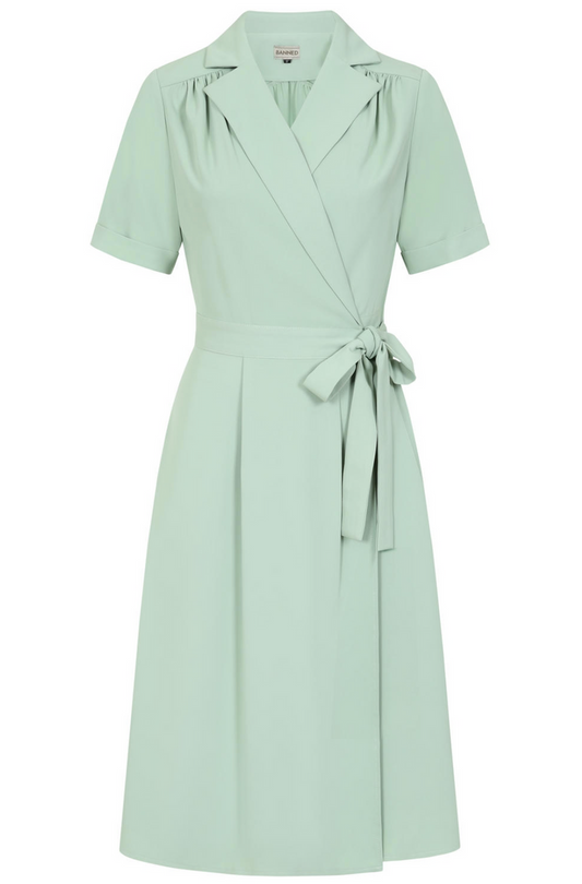 Wickelkleid Judy 40's, Mintgrün