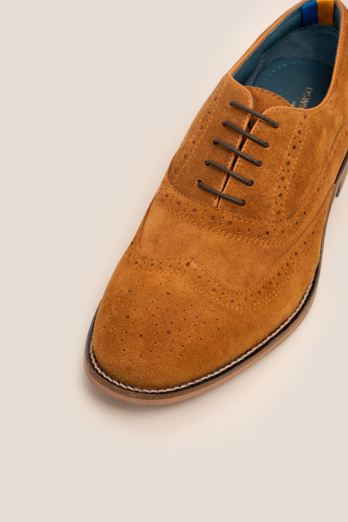 Winston Tobacco Suede Brogue Shoes Oswin Hyde