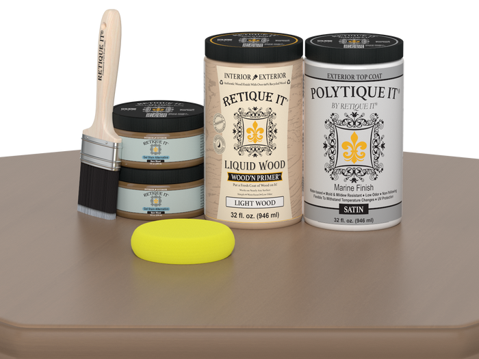 Wood'n Door Smooth Finish Kit (Double Door) - Barn Wood — Satin kit contents