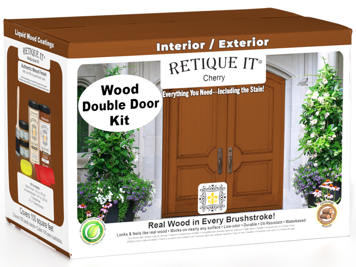 Wood'n Door Smooth Finish Kit (Double Door) - Cherry — box hero
